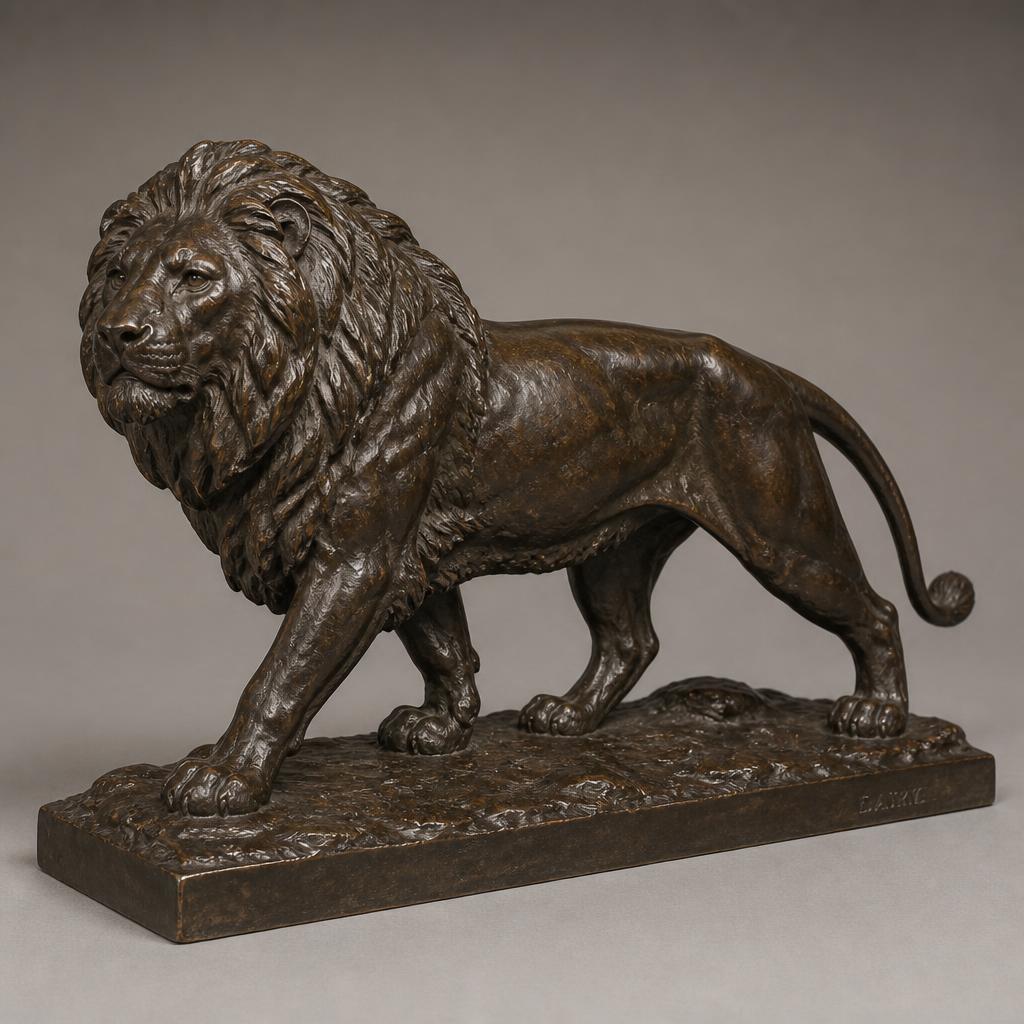 Photograph 1 of the bronze lion figure